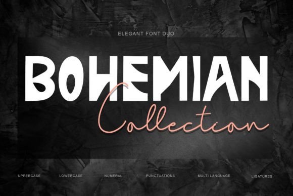Bohemian Collection: A Script Amp Typeface for Editorial Design