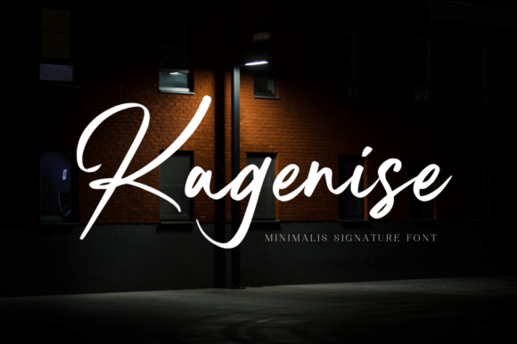 Kagenise: The Handwritten Script Font for Editorial Elegance