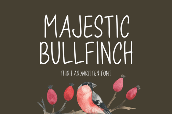 Majestic Bullfinch: A Refined Script Font for Handmade Brands