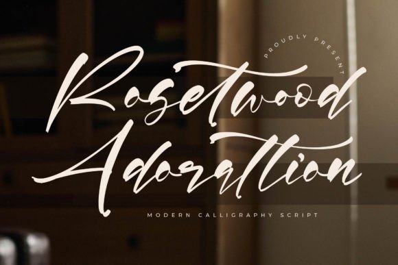 Rosetwood Adorattion: A Script Font for Elegant Editorial Design