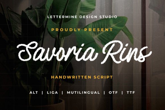 Savoria Rins: The Organic Script Font for Authentic Small Business Branding