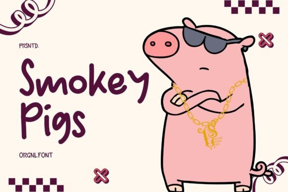 Smokey Pigs: A Retro Script Font for Editorial Design